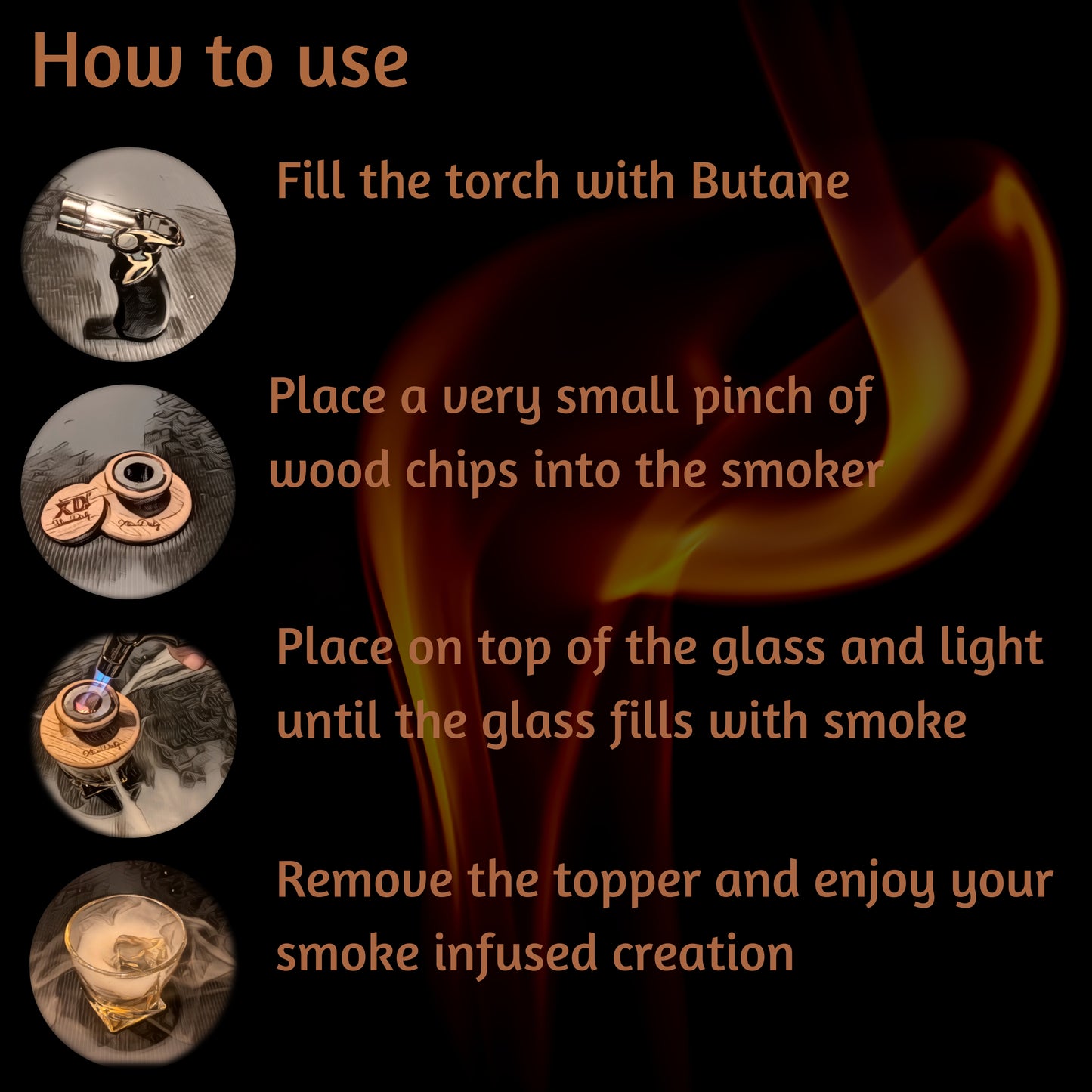 old fashioned cocktail smoker kit with torch (Butane Sold Separately)
